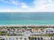 Beach park aerial view, showing beach, parking, and playground at 1845 Edison Dr, Englewood, FL 34224