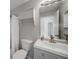 Clean bathroom with vanity, toilet and shower/tub combo at 20037 Sancraft Ave, Port Charlotte, FL 33954