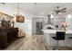 Modern kitchen with stainless steel appliances and an island at 27 Meadowlark Ln, Placida, FL 33946