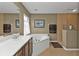 Relax in this spa-like bathroom, featuring a soaking tub and walk-in shower at 3112 Club Dr # 124, Port Charlotte, FL 33953