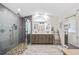 Elegant bathroom with double vanity and a large shower at 472 Eppinger Dr, Port Charlotte, FL 33953