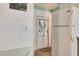 Bright kitchen with white cabinets and light blue walls at 6305 Parkview Ct, North Port, FL 34287