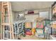 Storage shed packed with various items at 6305 Parkview Ct, North Port, FL 34287