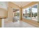 Bright dining area with pool view and sliding glass doors at 632 Balsam Apple Dr, Venice, FL 34293
