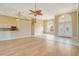 Open living area with kitchen and dining room views at 632 Balsam Apple Dr, Venice, FL 34293