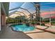 Enclosed, heated pool with fountain and screened patio at 632 Balsam Apple Dr, Venice, FL 34293