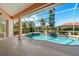 Relaxing pool area with screened enclosure and patio at 632 Balsam Apple Dr, Venice, FL 34293