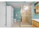 Bathroom with shower, toilet and linen cabinet at 101 N Marion Ct # 221, Punta Gorda, FL 33950