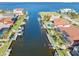 Aerial view of waterfront homes and canal at 11 Sabal Dr, Punta Gorda, FL 33950