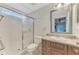 Clean bathroom with shower, toilet and vanity at 13284 Buckett Cir, Port Charlotte, FL 33981