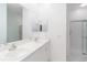 Bathroom boasts double sinks and shower at 1433 Red Oak Ln, Port Charlotte, FL 33948