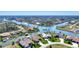 An aerial view of the community, highlighting its waterfront canals and homes at 15706 Viscount Cir, Port Charlotte, FL 33981