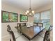 Well-lit dining room featuring a square table and tropical art at 2064 El Cerito Ct, Punta Gorda, FL 33950