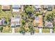 Real estate aerial view displays private pools and tree-lined yards in a quiet neighborhood at 21217 Knollwood Ave, Port Charlotte, FL 33952