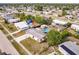 Aerial view showing home's location and backyard pool at 21354 Austin Ave, Port Charlotte, FL 33952