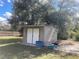 Convenient storage shed in the backyard at 27300 San Carlos Dr, Punta Gorda, FL 33983