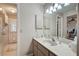 Clean bathroom with vanity, sink, and shower at 2798 Rock Creek Dr, Port Charlotte, FL 33948