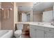 Bathroom with shower/tub combo, toilet and vanity at 3959 San Rocco Dr # 312, Punta Gorda, FL 33950