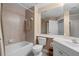 Clean bathroom with shower/tub combo and vanity at 3959 San Rocco Dr # 312, Punta Gorda, FL 33950