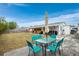 Backyard with patio furniture and large grassy area at 4657 Nele St, North Port, FL 34287