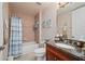 Clean bathroom with tub shower combination and updated vanity at 89 Vivante Blvd # 205, Punta Gorda, FL 33950