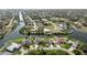 Aerial view of waterfront homes and community at 9458 Snapper Cir, Port Charlotte, FL 33981