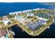 Bird's-eye view of waterfront homes and community amenities at 1801 Jamaica Way # 112, Punta Gorda, FL 33950