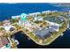 Aerial view showing the property's waterfront location and community at 1801 Jamaica Way # 112, Punta Gorda, FL 33950