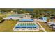 Aerial view of community amenities including shuffleboard and tennis courts at 2329 Pinellas Dr, Punta Gorda, FL 33983