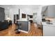 Modern kitchen with stainless steel appliances and hardwood floors at 2329 Pinellas Dr, Punta Gorda, FL 33983
