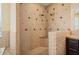 Large walk-in shower with dual shower heads and built-in seat at 2329 Pinellas Dr, Punta Gorda, FL 33983