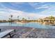 Scenic community pool area with a zero entry and island at 25187 Keygrass Ct, Punta Gorda, FL 33955