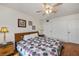 Spacious bedroom with a king-size bed and ample closet space at 25188 Marion Ave # D205, Punta Gorda, FL 33950