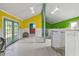 Brightly painted dog kennel interior with multiple dog cages at 3000 Narcissus Ter, North Port, FL 34286