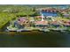 Waterfront property, showcasing the house and dock at 3513 Terin Ct, Punta Gorda, FL 33950