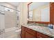 Bathroom with single vanity and tub shower combo at 3513 Terin Ct, Punta Gorda, FL 33950