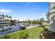 Boat at a private dock on a sunny day at 3513 Terin Ct, Punta Gorda, FL 33950