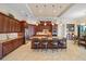 Spacious kitchen with granite countertops, stainless steel appliances, and large island at 3513 Terin Ct, Punta Gorda, FL 33950