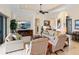 Spacious living area with large screen TV and comfortable furniture at 3513 Terin Ct, Punta Gorda, FL 33950