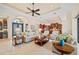 Open-concept living space featuring comfortable seating and kitchen views at 3513 Terin Ct, Punta Gorda, FL 33950