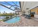 Private pool and patio with canal views at 3513 Terin Ct, Punta Gorda, FL 33950