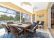 Relaxing covered patio overlooking the pool and canal at 3663 Whippoorwill Blvd, Punta Gorda, FL 33950