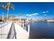 Private concrete dock offering waterfront access at 3932 Madrid Ct, Punta Gorda, FL 33950