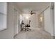 Bright home office features built-in desk and access to exterior at 4046 Lubec Ave, North Port, FL 34287