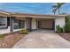 Covered entryway with decorative metal accents at 450 Capri Isles Ct, Punta Gorda, FL 33950