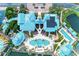 Bird's-eye view of resort-style pool and building at 87 Vivante Blvd # 403, Punta Gorda, FL 33950