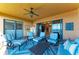Balcony with patio furniture and water view at 87 Vivante Blvd # 403, Punta Gorda, FL 33950