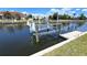 Private boat lift on a wide canal with quick access to the Gulf at 951 Santa Brigida Ct, Punta Gorda, FL 33950