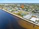 Aerial view showing a home's location near a park and waterfront at 110 Chasteen St, Punta Gorda, FL 33950