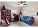 Home office with built-in shelves and comfortable seating at 22116 Seaton Ave, Port Charlotte, FL 33954